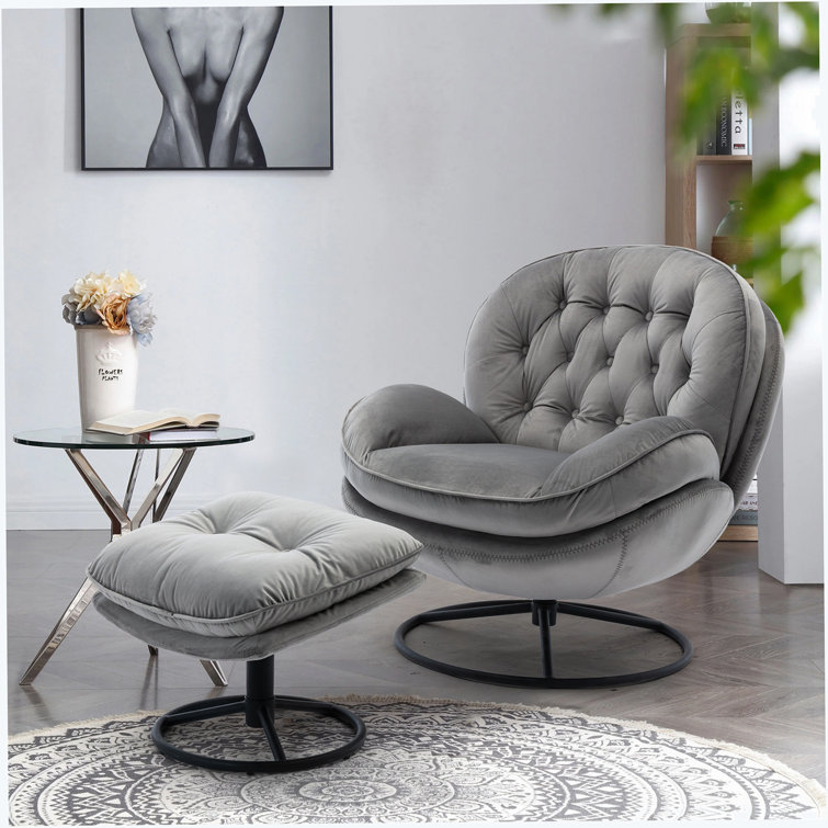 Papasan chair best sale with ottoman